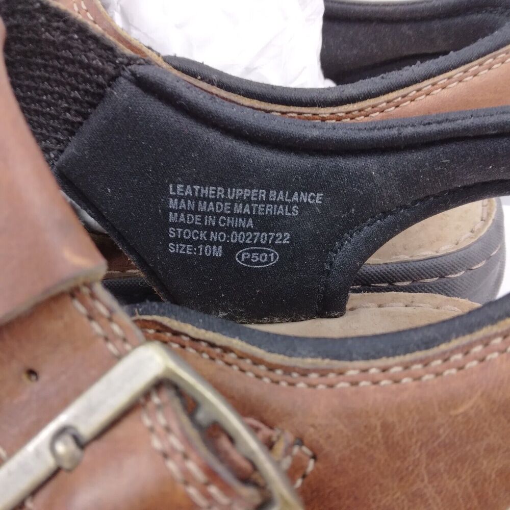 Journeys Fisherman Open Toe Sandals Brown Leather Y2K 90s Shoes Mens Size 10 M - Picture 7 of 13